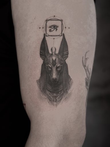 Lion in Stride — tattoo by Ted Faulmann