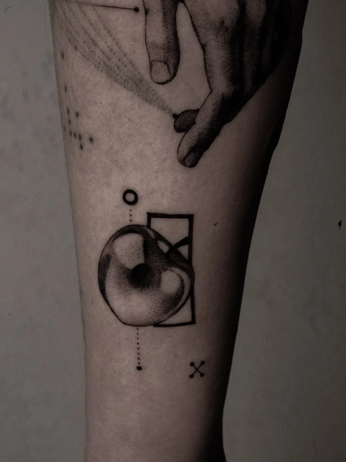 Creation (detail) — tattoo by Ted Faulmann